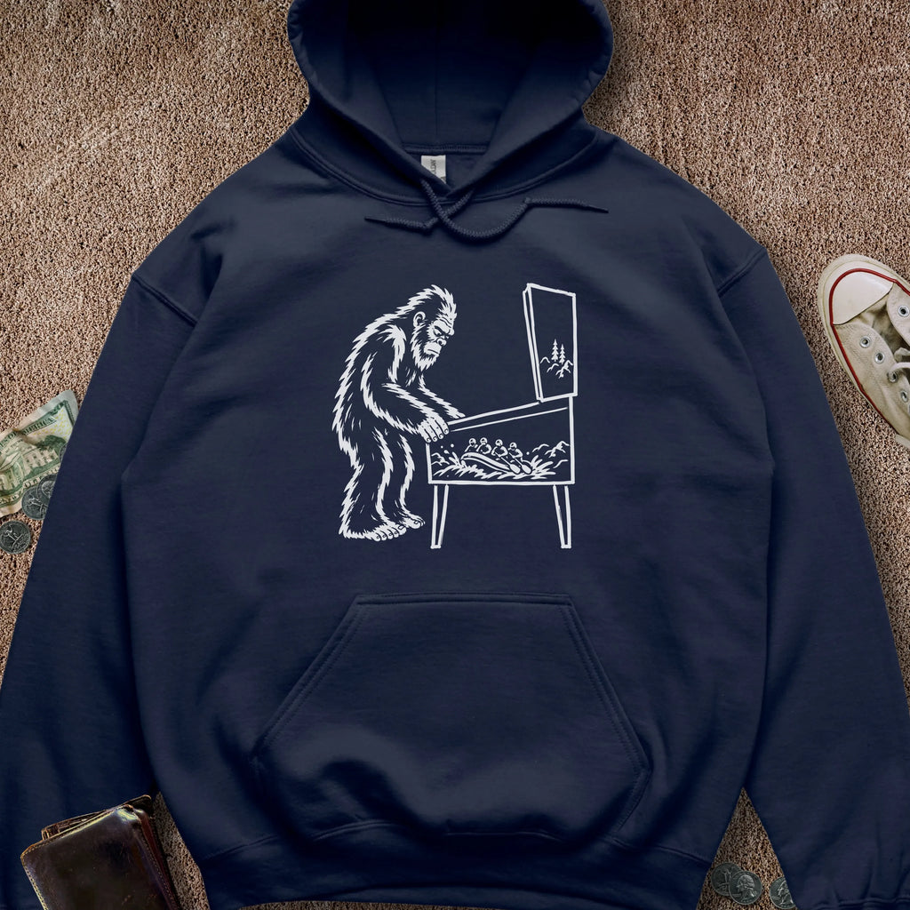 Printify Hoodie Navy / S Pinball Sasquatch Hoodie