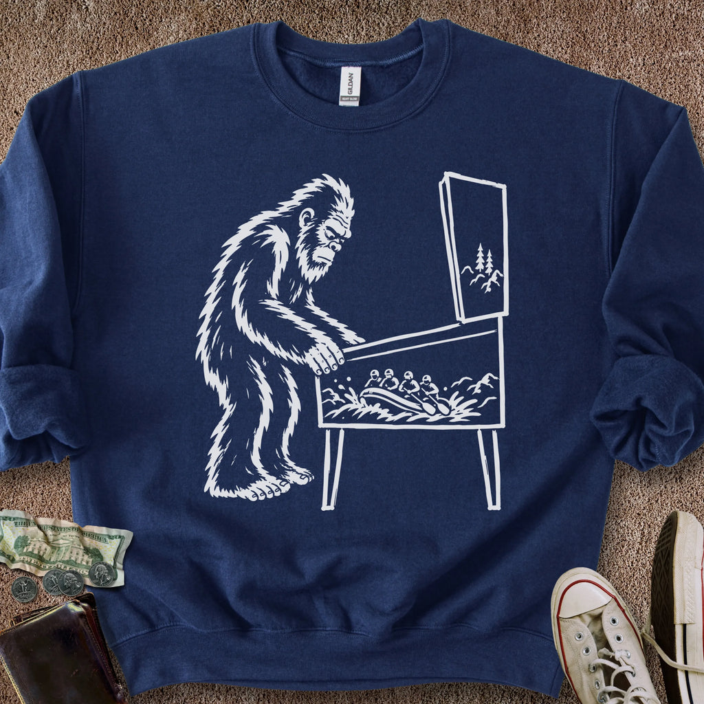 Printify Sweatshirt S / Navy Pinball Sasquatch Sweatshirt