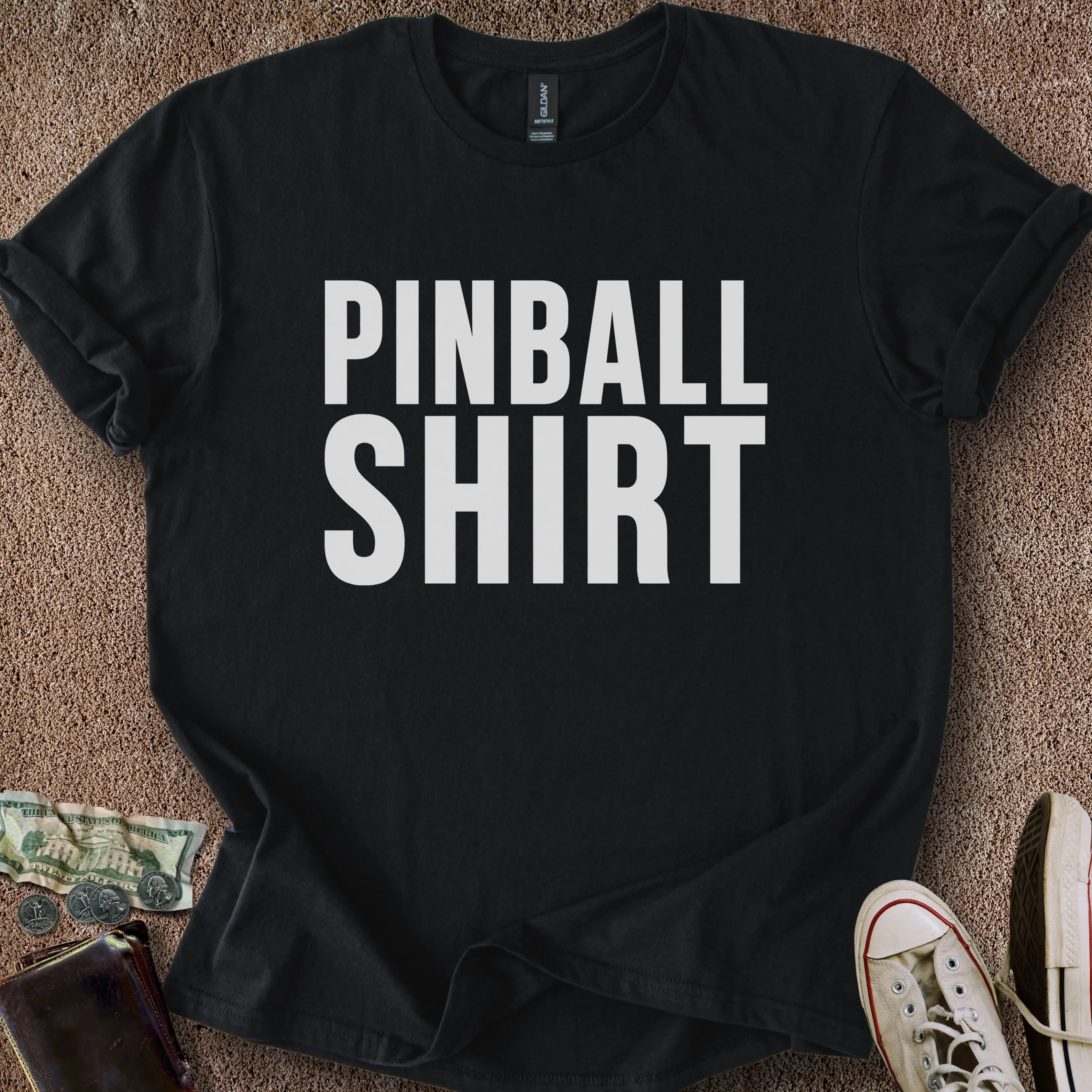 Printify T-Shirt Black / S Pinball Shirt T-Shirt