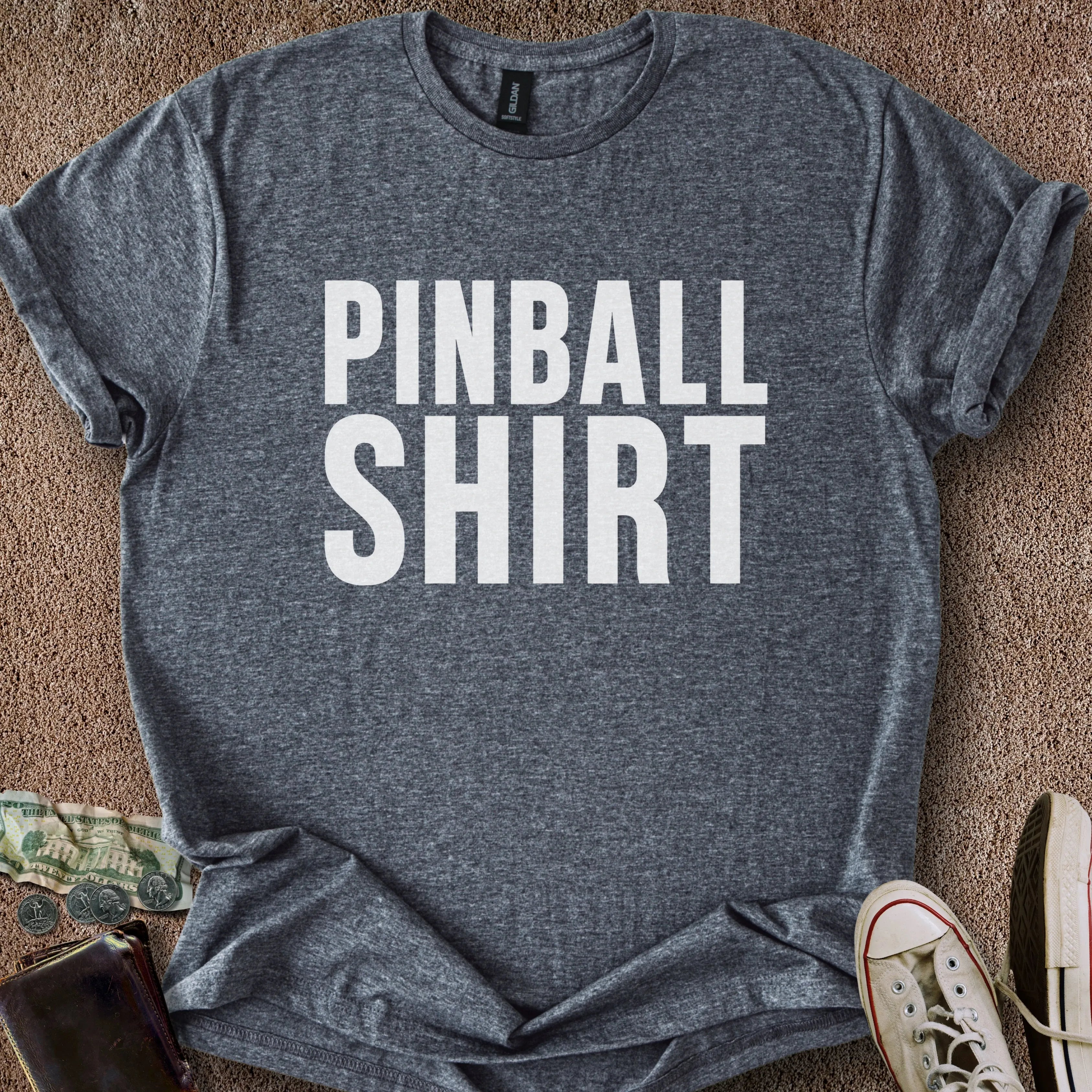 Printify T-Shirt Dark Heather / S Pinball Shirt T-Shirt