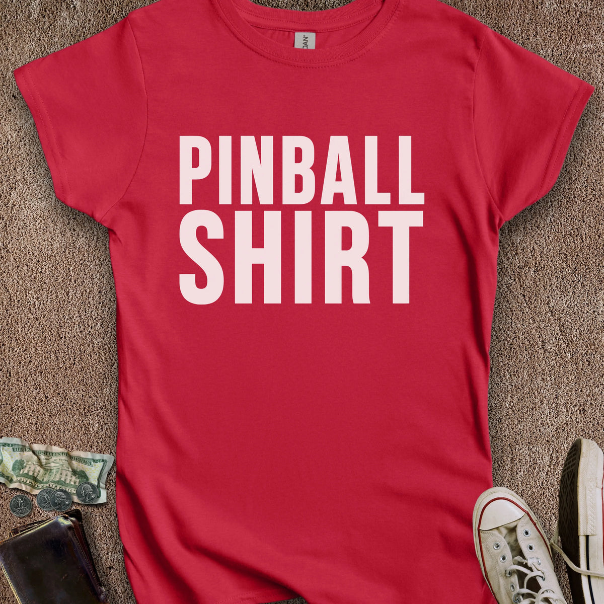 Printify T-Shirt S / Red Pinball Shirt Women's T-Shirt