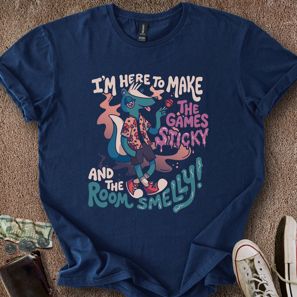 Printify T-Shirt Navy / M Pinball Skunk T-Shirt