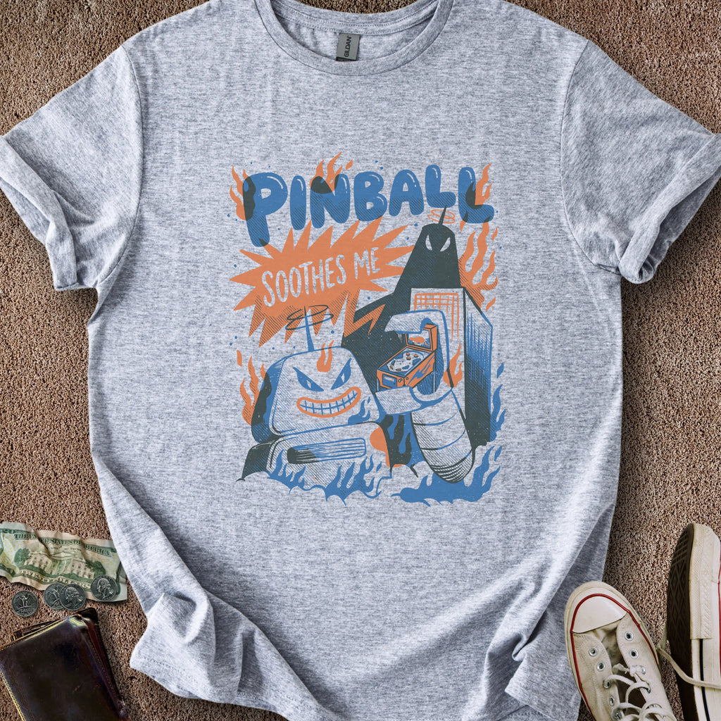 Printify T-Shirt Sport Grey / S Pinball Soothes Me T-Shirt