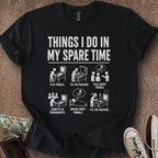 Printify T-Shirt Black / S Pinball Spare Time T-Shirt