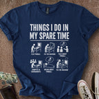 Printify T-Shirt Navy / S Pinball Spare Time T-Shirt