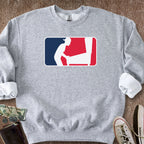 Printify Sweatshirt S / Sport Grey Pinball Sports Logo (backwards hat) Sweatshirt