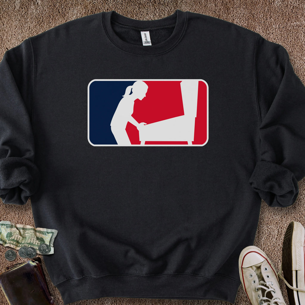 Printify Sweatshirt S / Black Pinball Sports Logo Female Sweatshirt