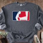 Printify Sweatshirt S / Dark Heather Pinball Sports Logo Female Sweatshirt