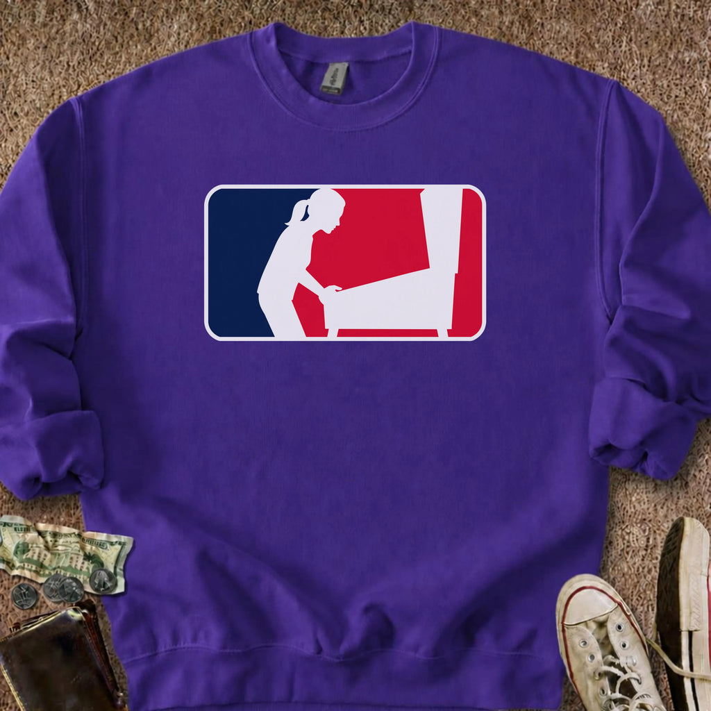 Printify Sweatshirt S / Purple Pinball Sports Logo Female Sweatshirt