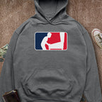Printify Hoodie Dark Heather / S Pinball Sports Logo Hatless Hoodie