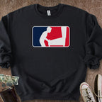 Printify Sweatshirt S / Black Pinball Sports Logo Hatless Sweatshirt