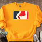 Printify Sweatshirt S / Gold Pinball Sports Logo Hatless Sweatshirt