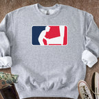 Printify Sweatshirt S / Sport Grey Pinball Sports Logo Hatless Sweatshirt