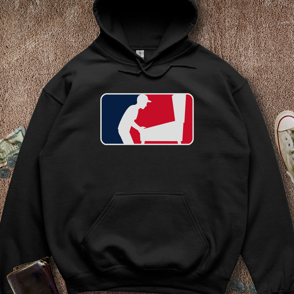 Printify Hoodie Black / S Pinball Sports Logo Hoodie