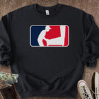 Printify Sweatshirt S / Black Pinball Sports Logo Sweatshirt