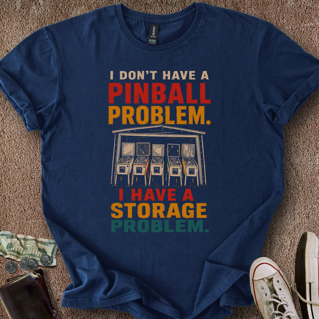 Printify T-Shirt Navy / S Pinball Storage Problem T-Shirt