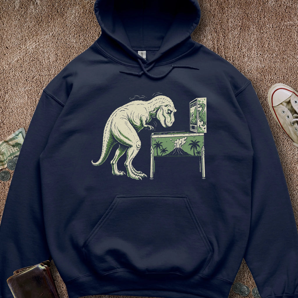 Printify Hoodie Navy / S Pinball T-Rex Hoodie