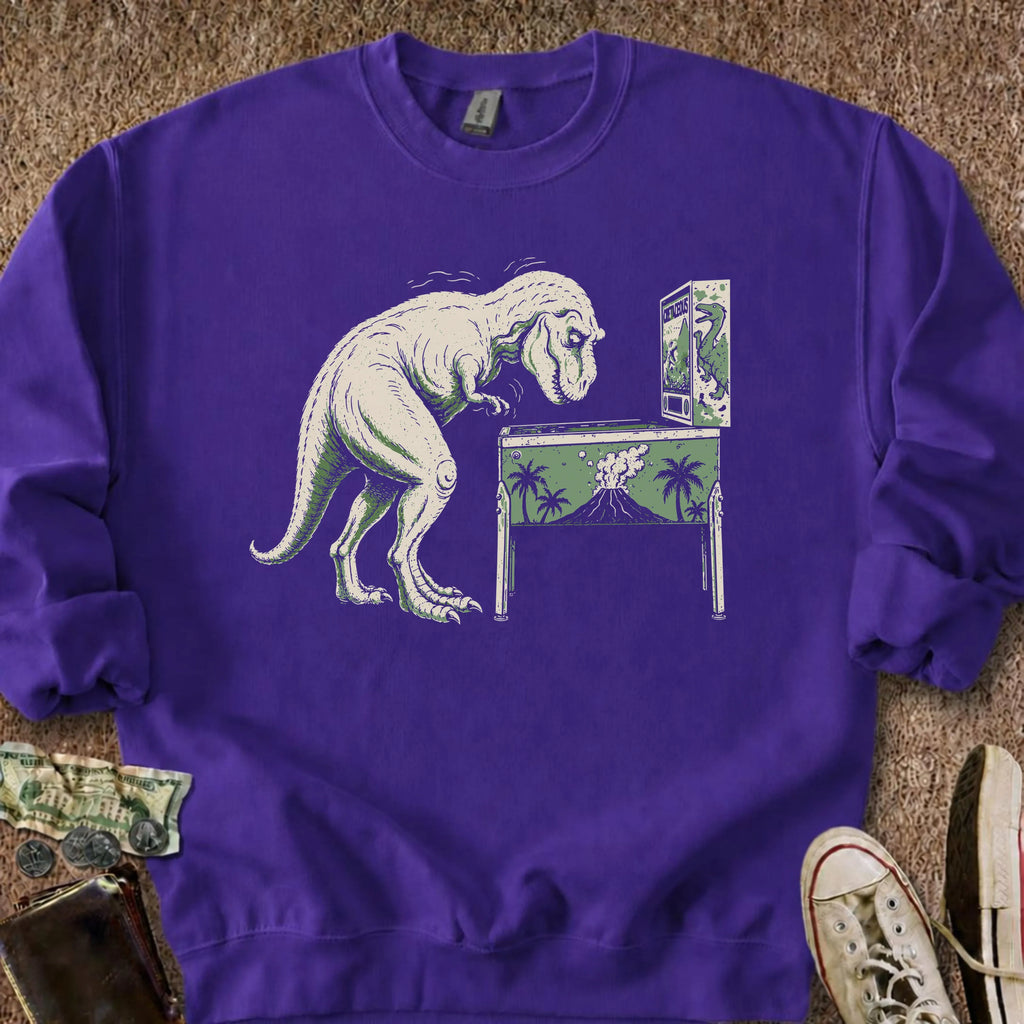 Printify Sweatshirt S / Purple Pinball T-Rex Sweatshirt
