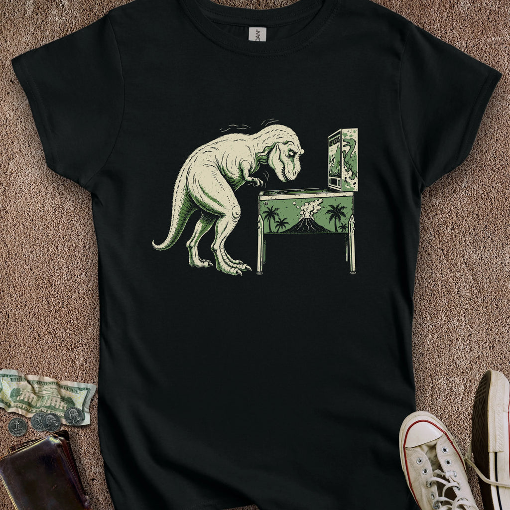 Printify T-Shirt S / Black Pinball T-Rex Women's T-Shirt