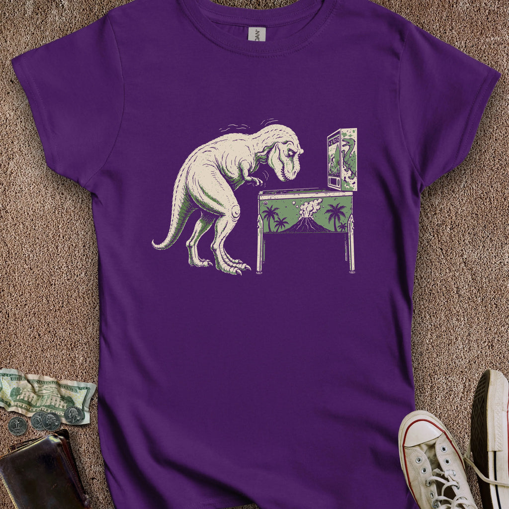 Printify T-Shirt S / Purple Pinball T-Rex Women's T-Shirt
