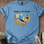 Printify T-Shirt Heather Indigo / S Pinball Therapy T-Shirt