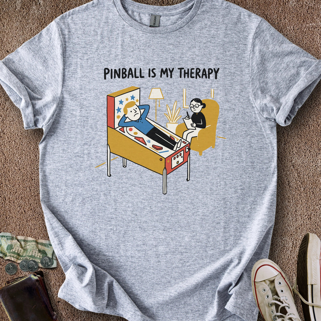 Printify T-Shirt Sport Grey / S Pinball Therapy T-Shirt