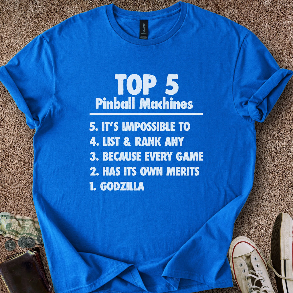 Printify T-Shirt Royal / S Pinball Top 5 T-Shirt