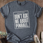 Printify T-Shirt Dark Heather / S Pinball Warning T-Shirt