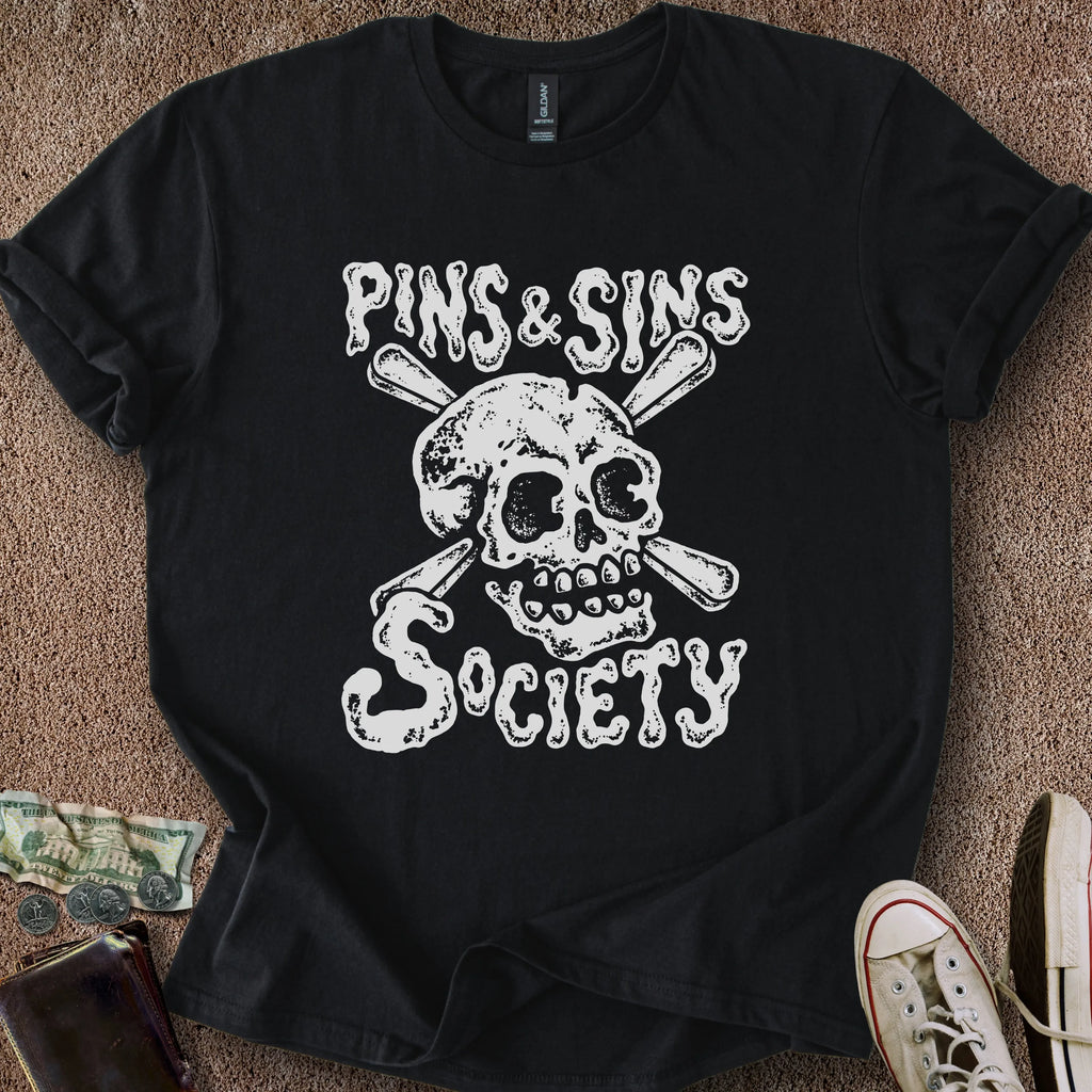 Printify T-Shirt Black / M Pins & Sins T-Shirt