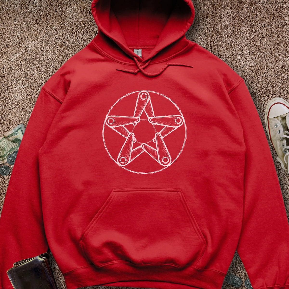 Printify Hoodie Red / S Pintagram Hoodie