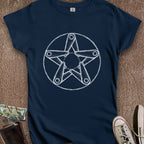 Printify T-Shirt S / Navy Pintagram Women's T-Shirt