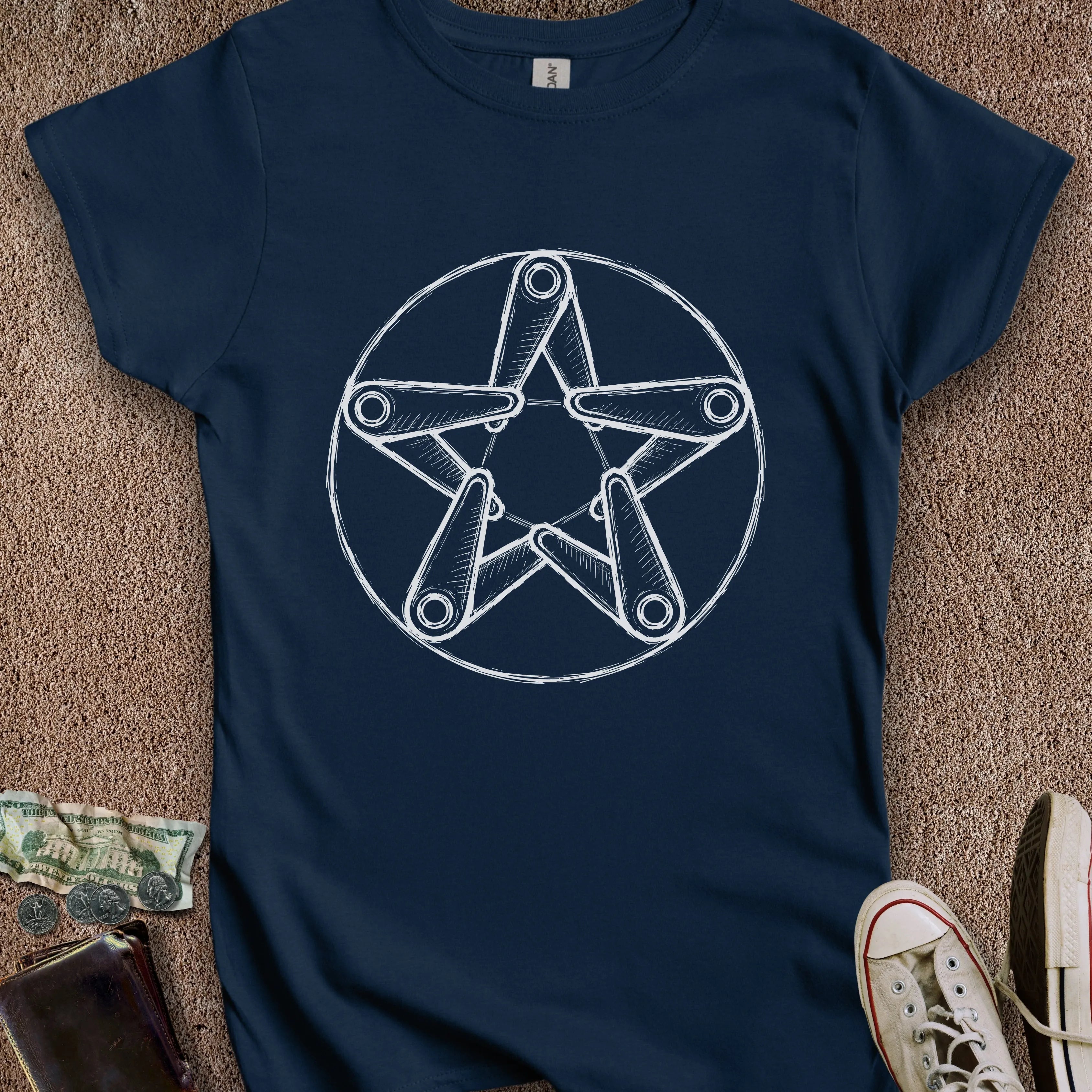 Printify T-Shirt S / Navy Pintagram Women's T-Shirt