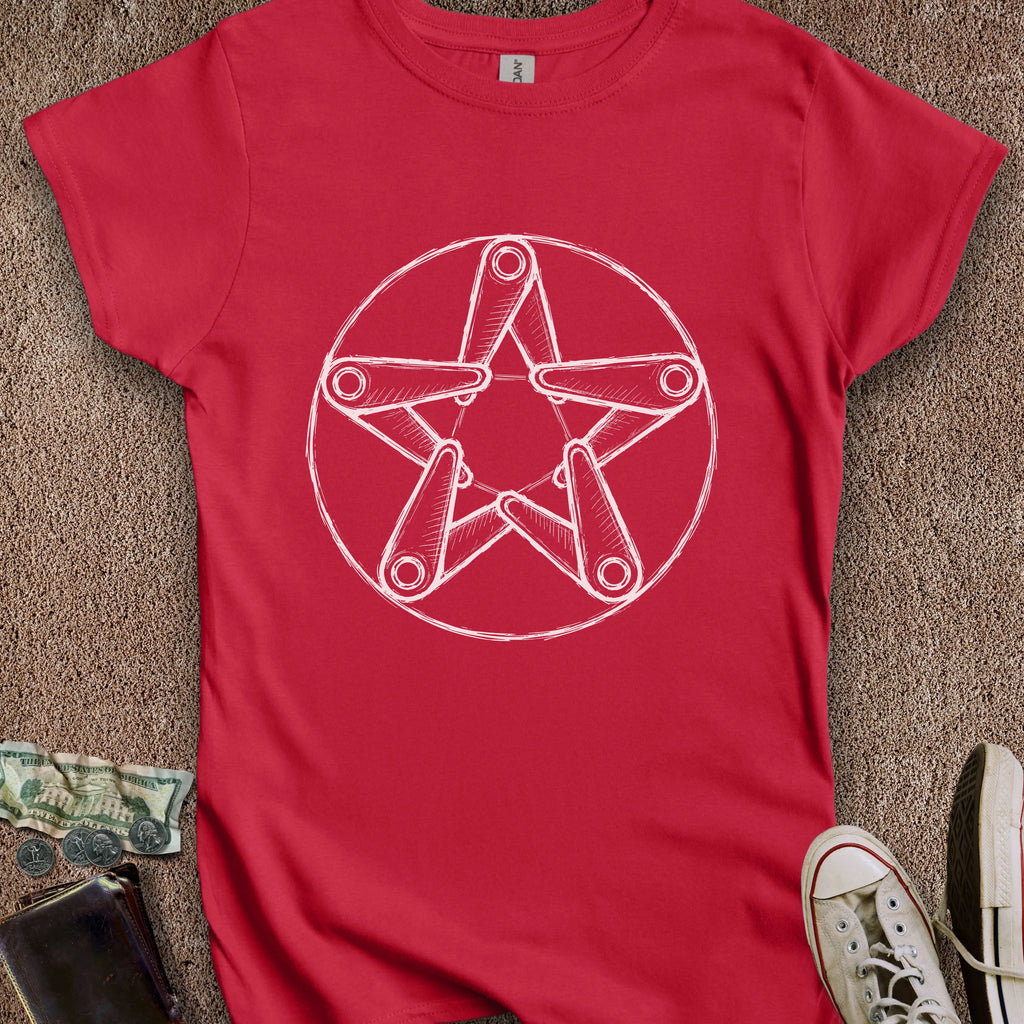 Printify T-Shirt S / Red Pintagram Women's T-Shirt