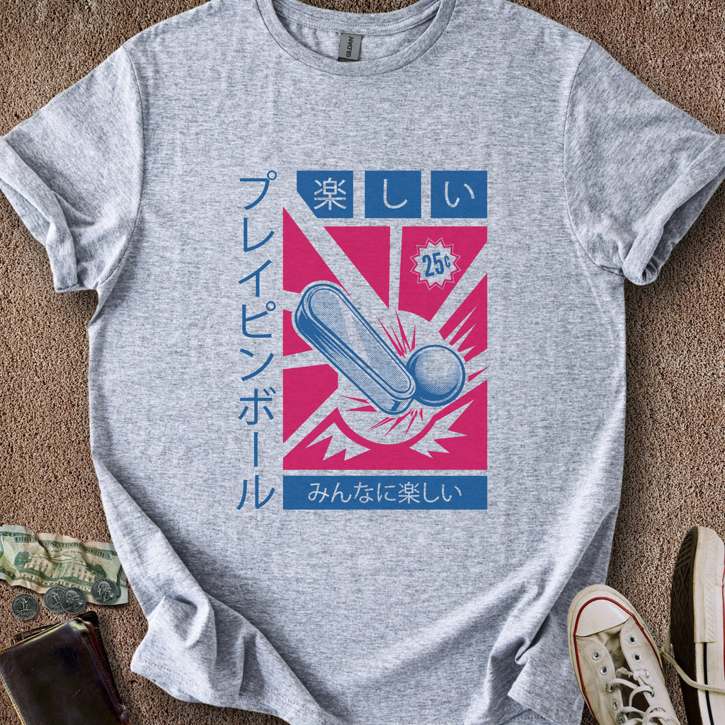 Printify T-Shirt Sport Grey / S Play Pinball T-Shirt
