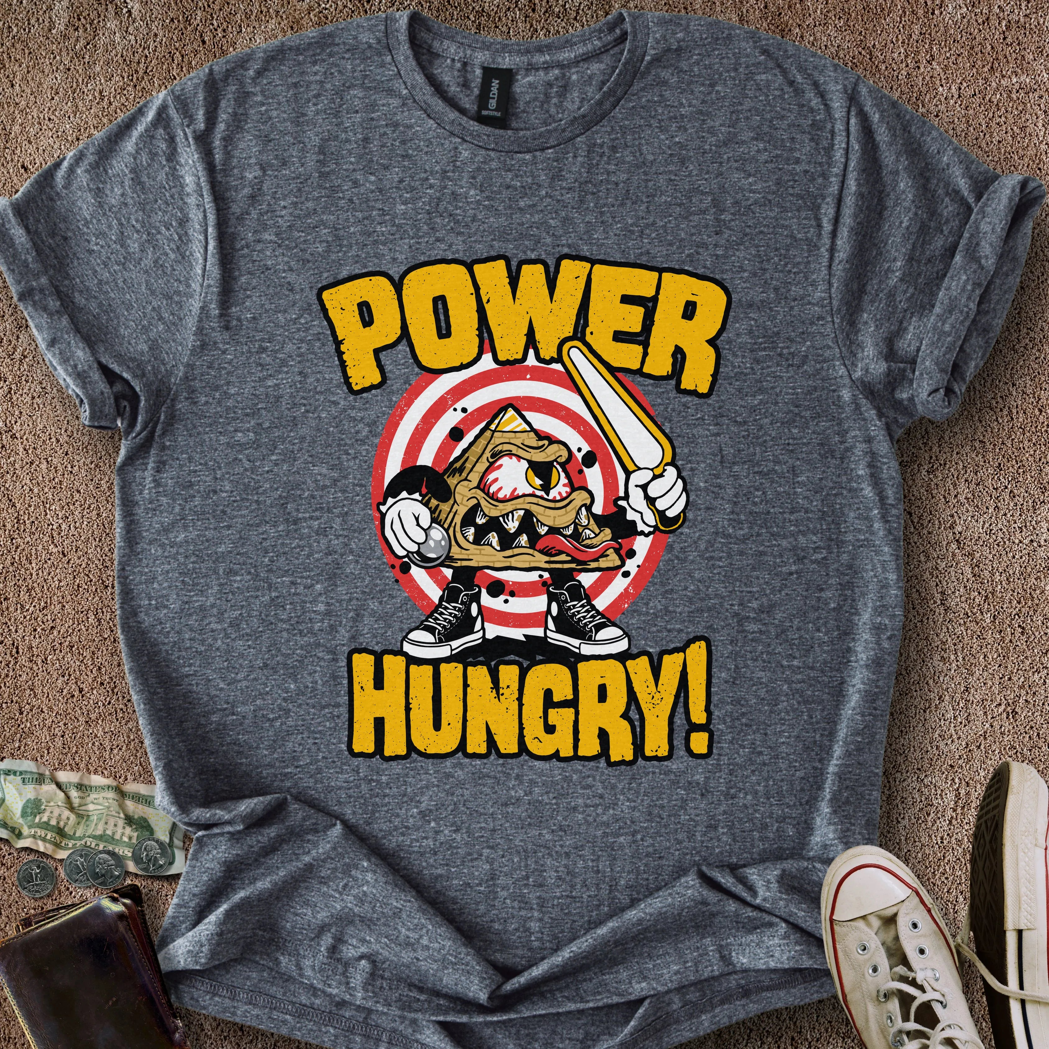 Printify T-Shirt Dark Heather / S Power Hungry T-Shirt