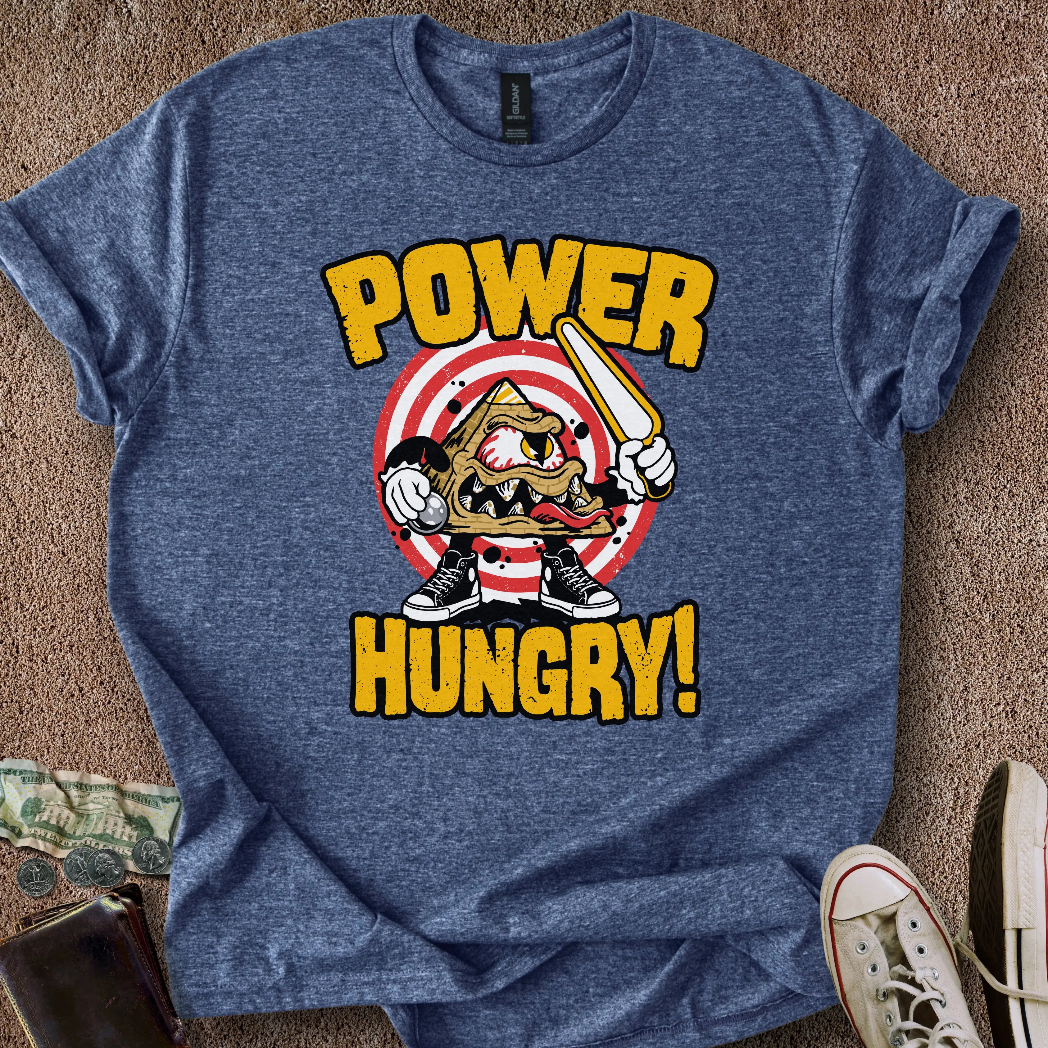 Printify T-Shirt Heather Navy / S Power Hungry T-Shirt