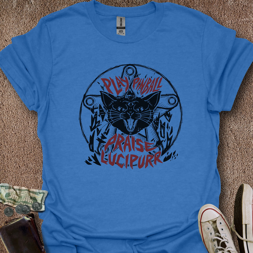 Printify T-Shirt Heather Royal / M Praise Lucipurr T-Shirt