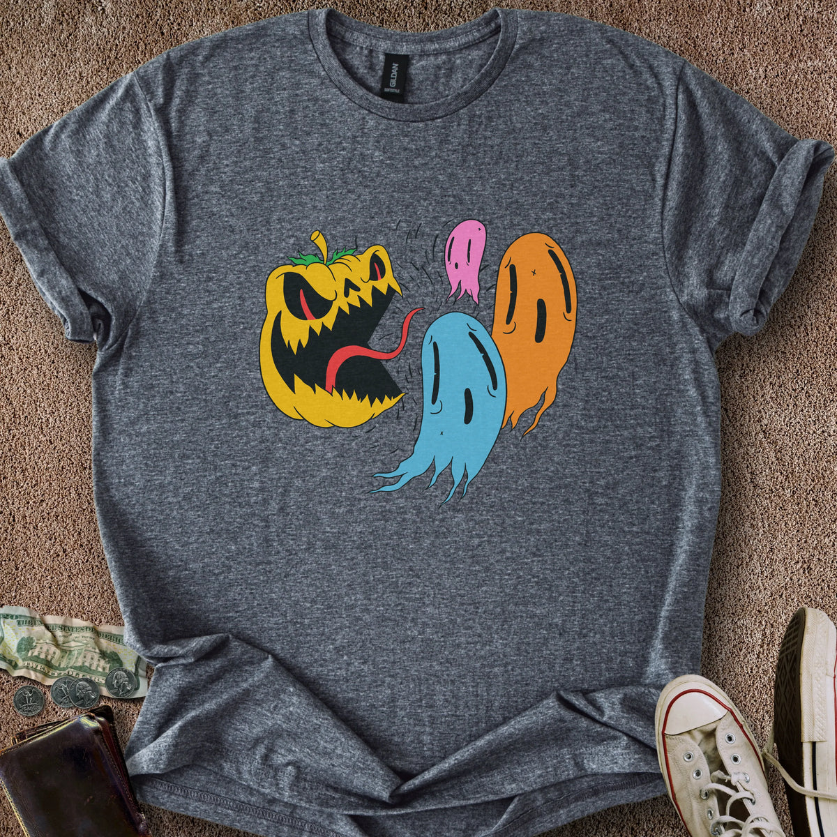 Printify T-Shirt Dark Heather / S Pumpkin Man T-Shirt