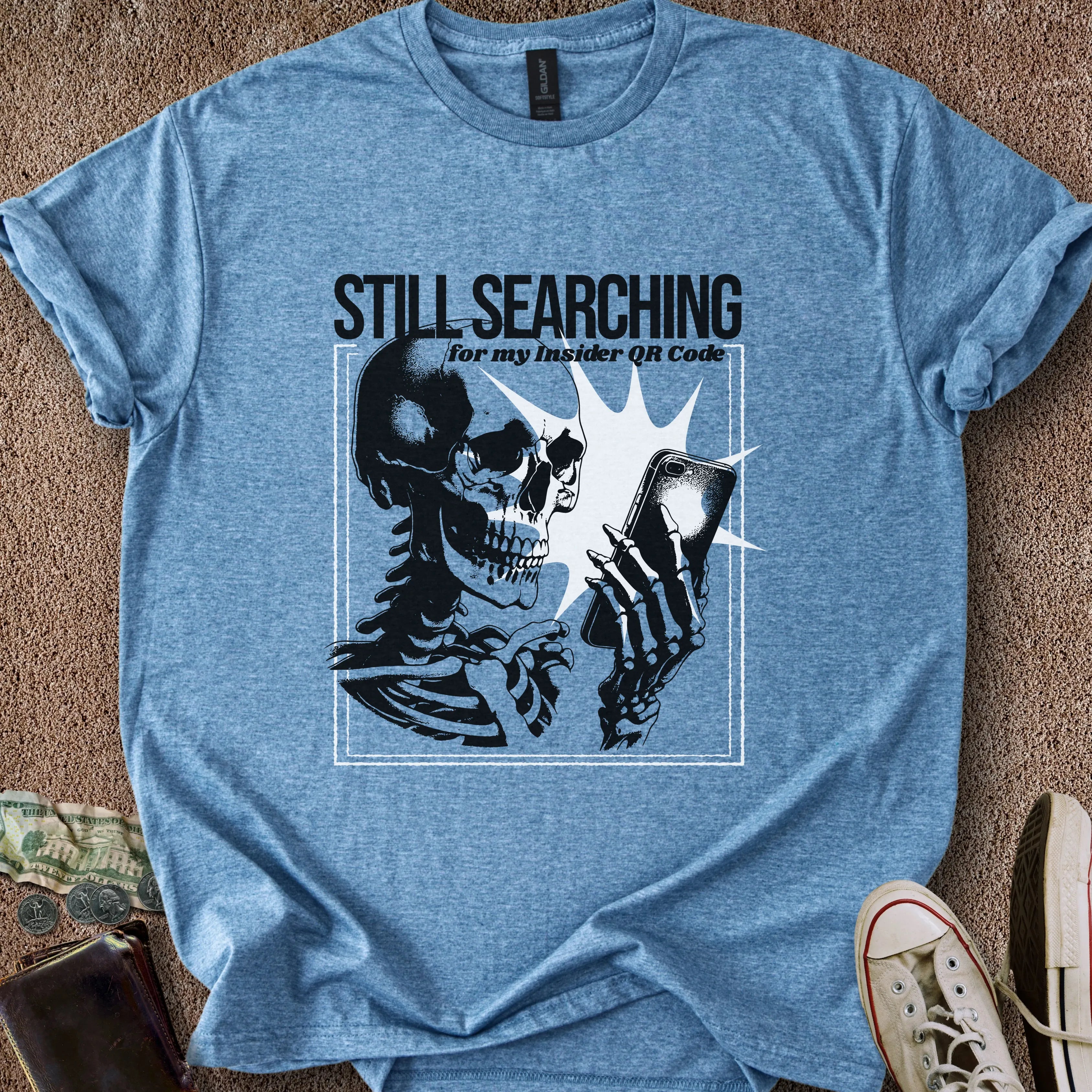 Printify T-Shirt Heather Indigo / S QR Code Search T-Shirt