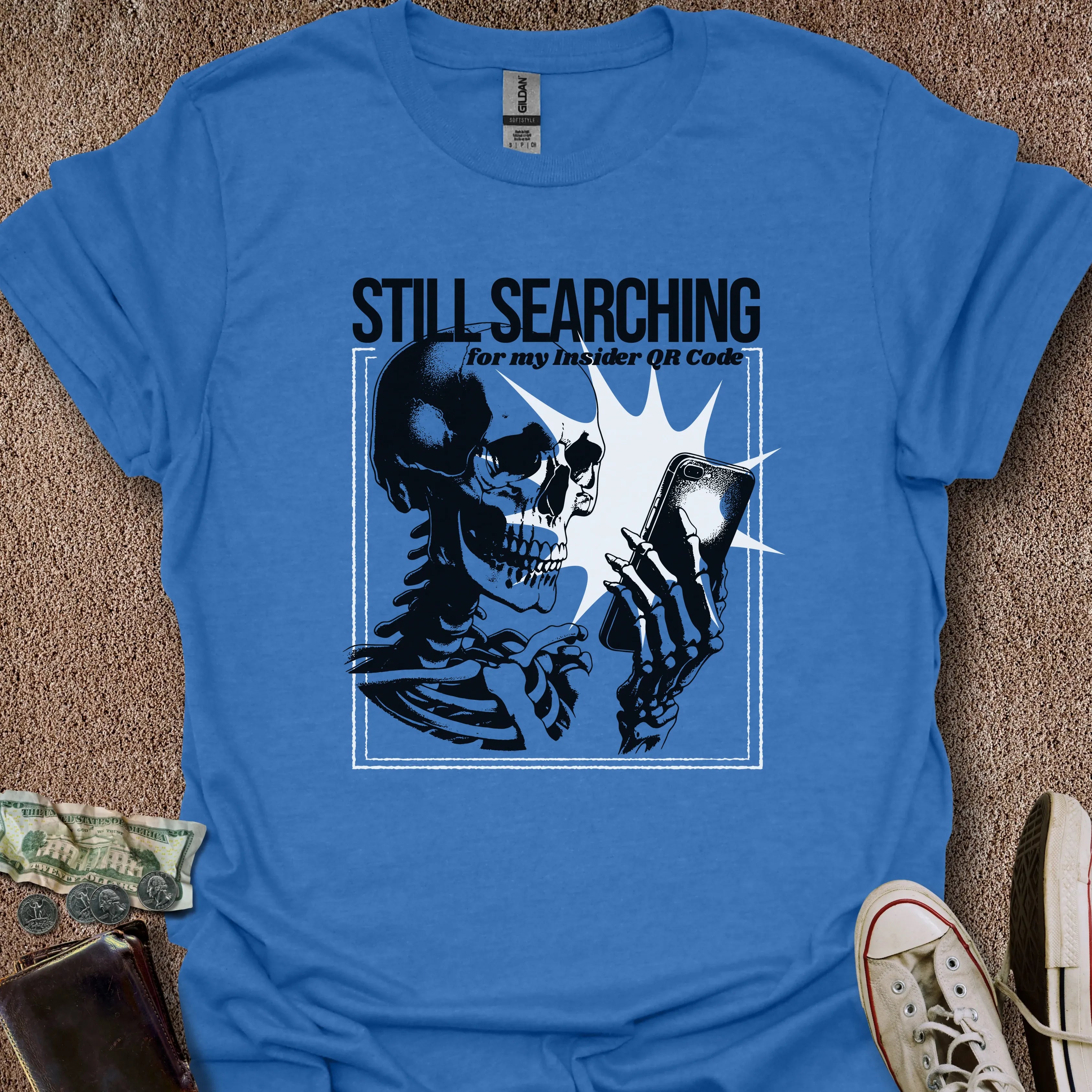 Printify T-Shirt Heather Royal / S QR Code Search T-Shirt