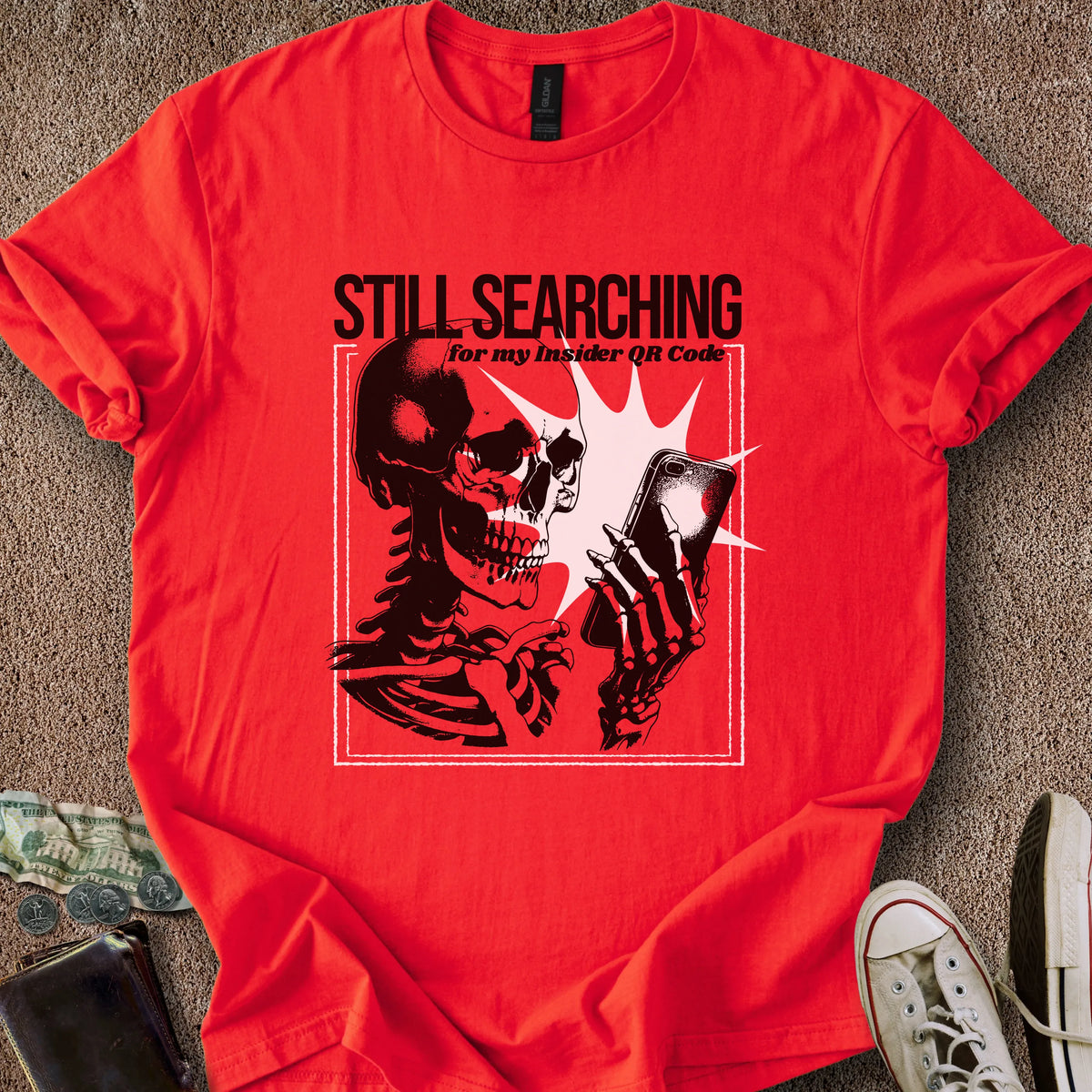 Printify T-Shirt Red / S QR Code Search T-Shirt