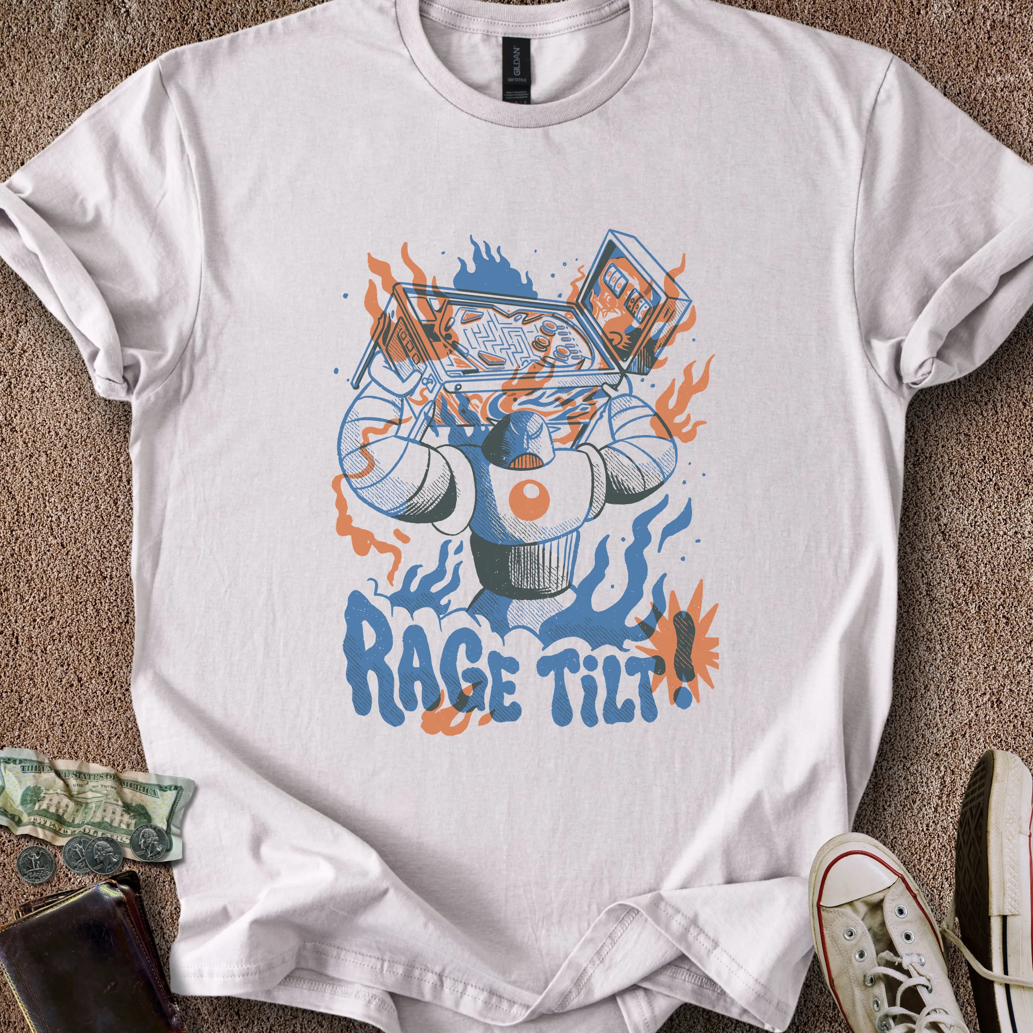 Printify T-Shirt Ice Grey / S Rage Tilt Robot T-Shirt