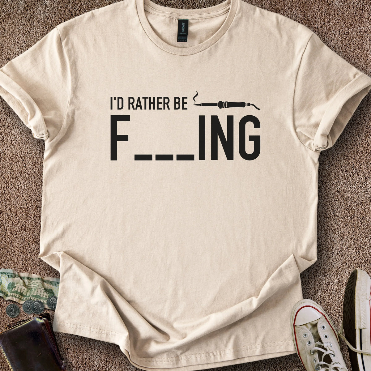 Printify T-Shirt Sand / S Rather Be Fluxing T-Shirt