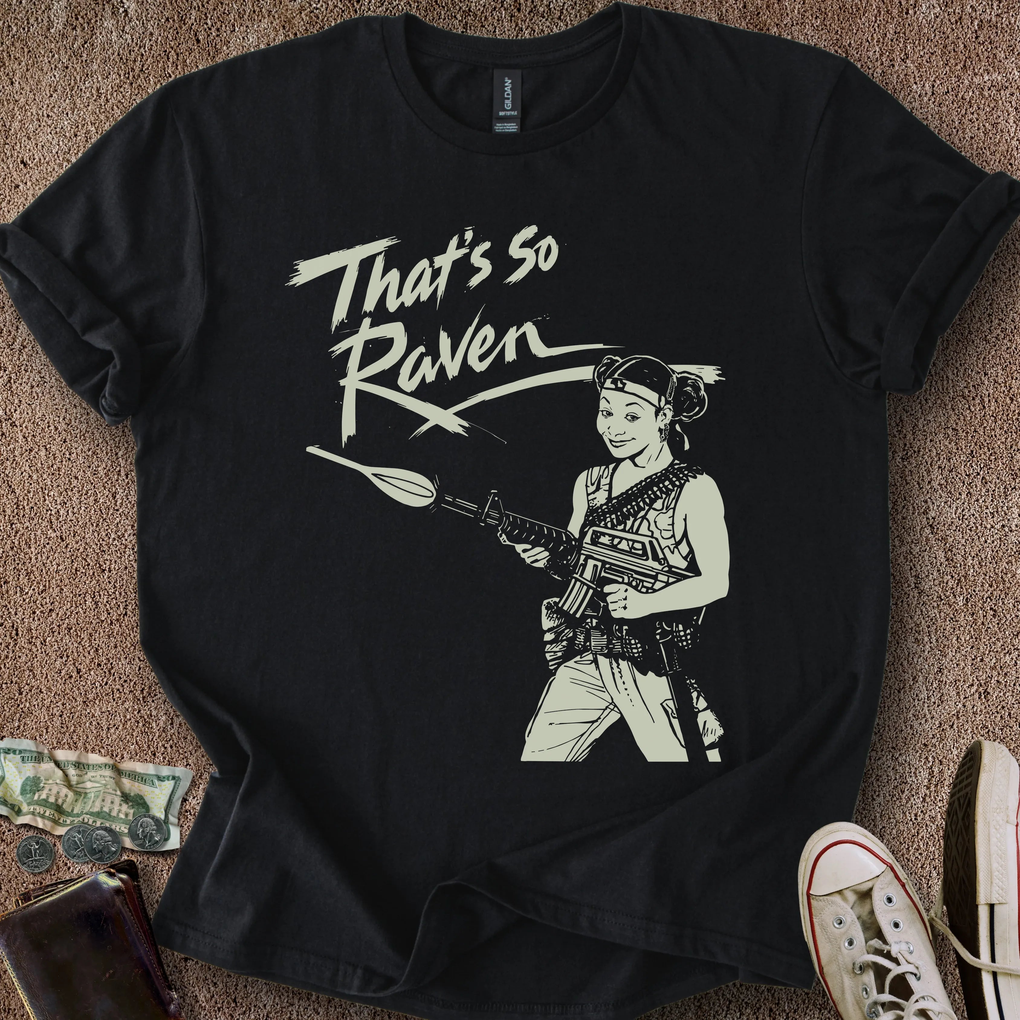 Printify T-Shirt Black / S Raven Parody T-Shirt