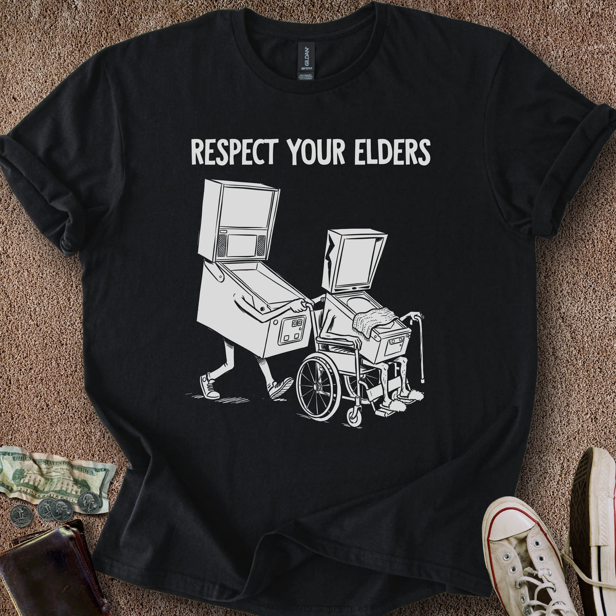 Printify T-Shirt Black / S Respect Your Elders T-Shirt