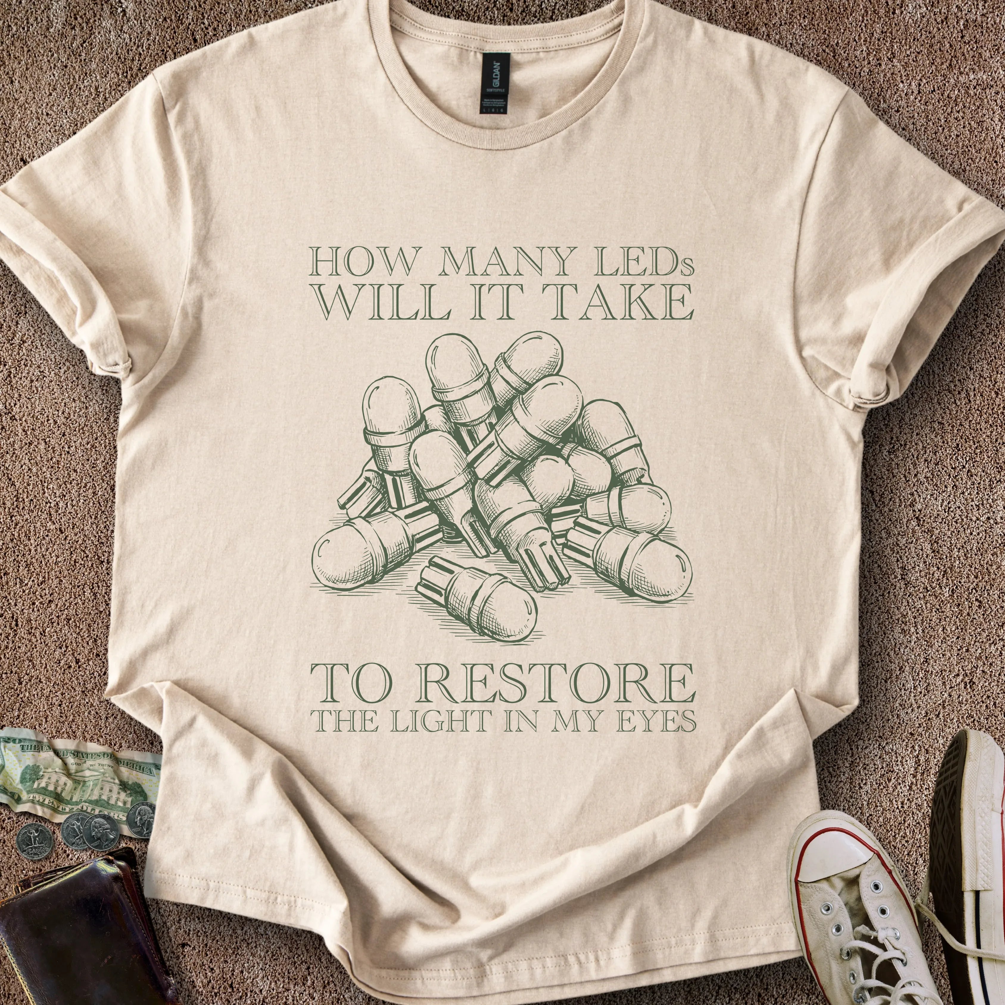 Printify T-Shirt Sand / S Restore Light in my Eyes T-Shirt