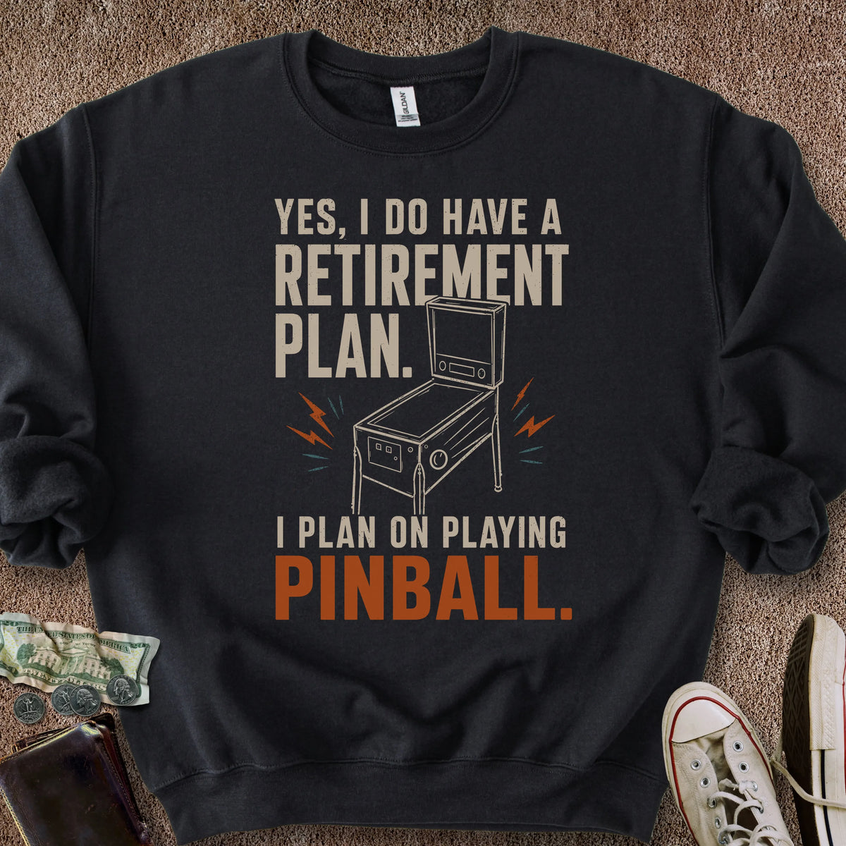 Printify Sweatshirt S / Black Retirement Plan Sweatshirt