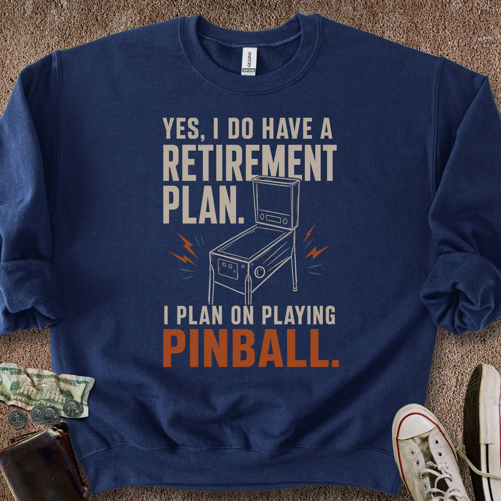Printify Sweatshirt S / Navy Retirement Plan Sweatshirt