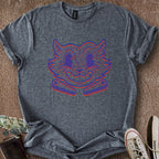 Printify T-Shirt Dark Heather / S Risograph Pinball Cat T-Shirt