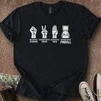 Printify T-Shirt Black / S Rock Paper Scissors Pinball T-Shirt